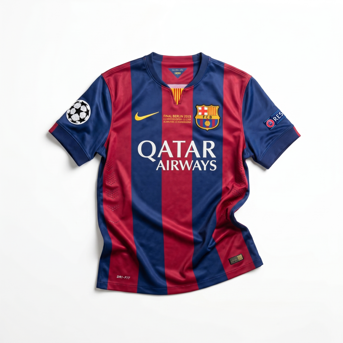 Maillot Messi + Suarez + Neymar Barcelone Domicile Final UCL 2014/15 – vue 2