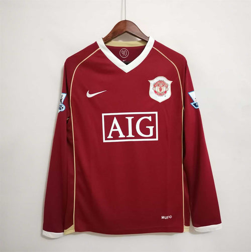 Man. United Maillot Domicile Premier League Manches Longues 2006/07