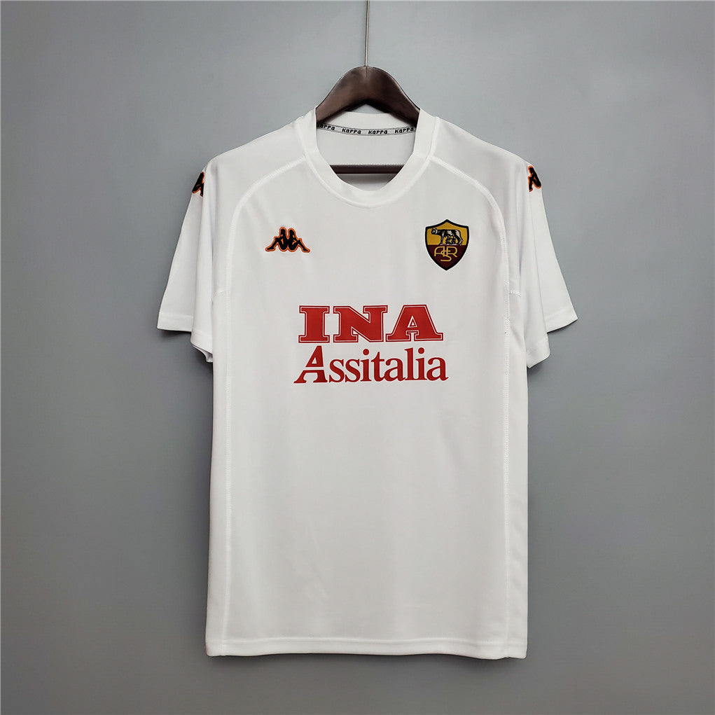 Roma Maillot Extérieur White 2000/01