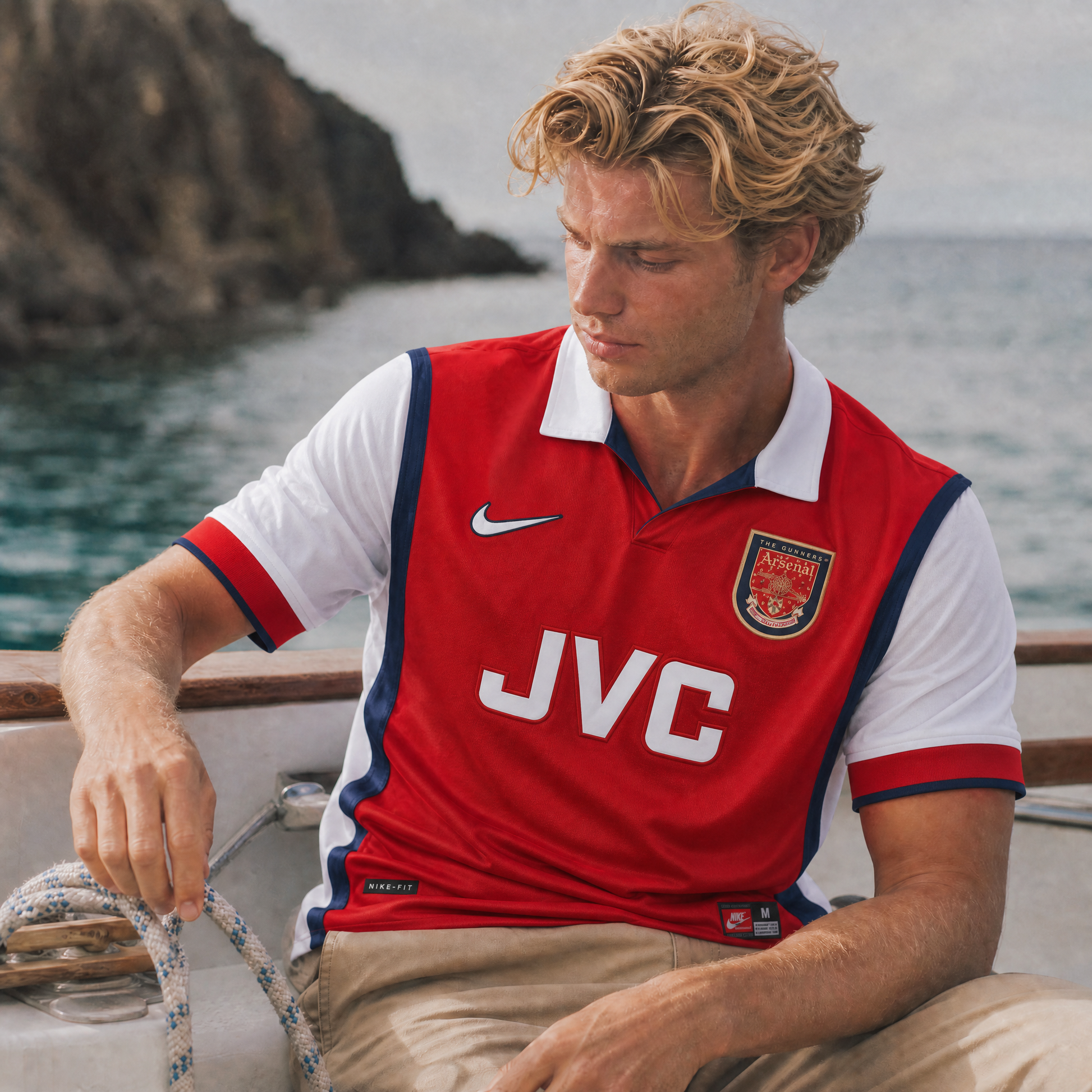 Arsenal Maillot Domicile Red 1998/99 – vue 3