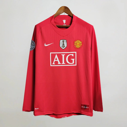 Man. United Maillot Domicile UCL Manches Longues 2008/09