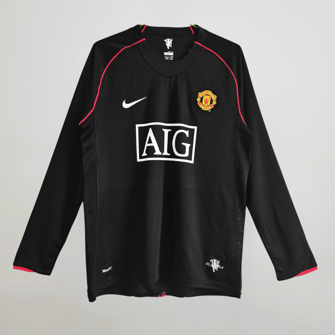 Man. United Maillot Extérieur Premier League Manches Longues 2007/08 – vue 2