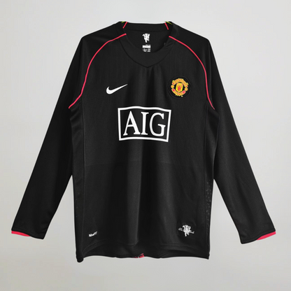Man. United Maillot Extérieur Premier League Manches Longues 2007/08 – vue 2