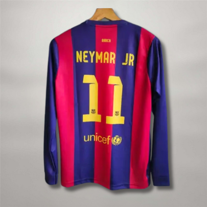 Maillot Neymar Barcelone Domicile Manches Longues Sleeve 2014/15