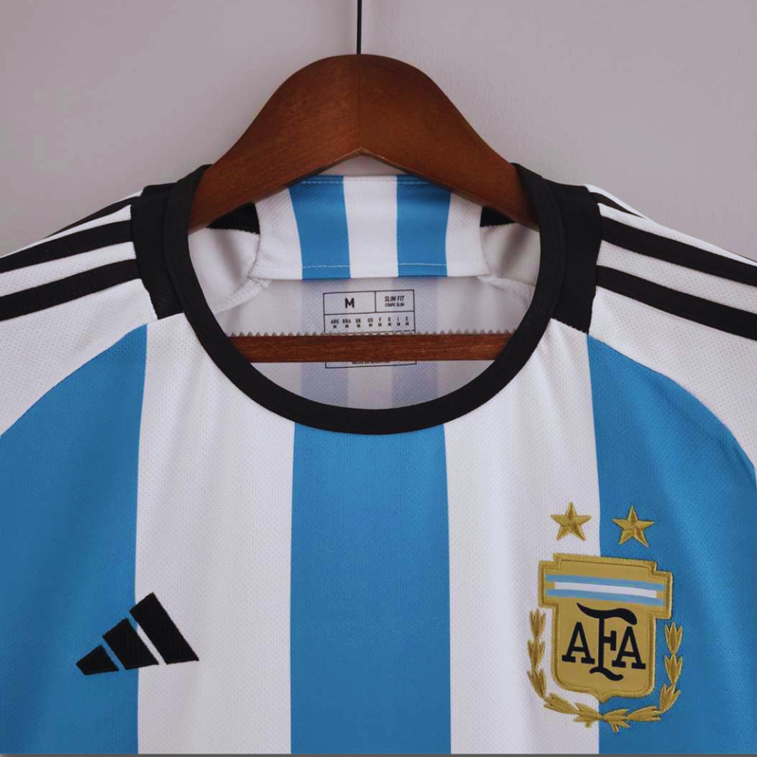 Maillot Messi Argentine Domicile 2022 Vainqueurs Coupe du Monde – vue 4