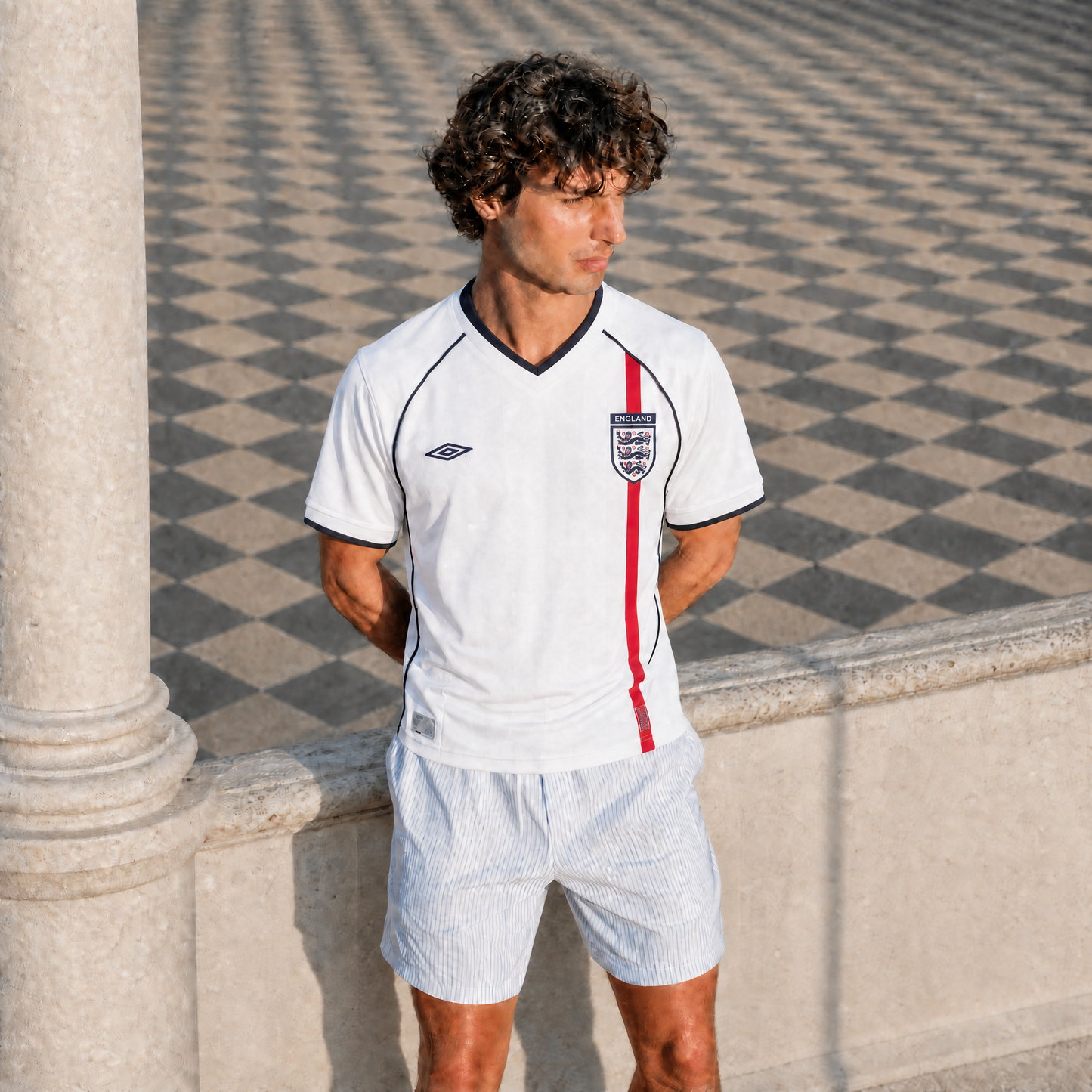 Angleterre Maillot Domicile 2002 – vue 3
