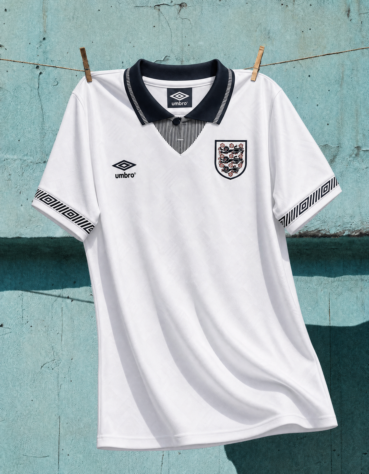 Angleterre Maillot Domicile 1990 – vue 4