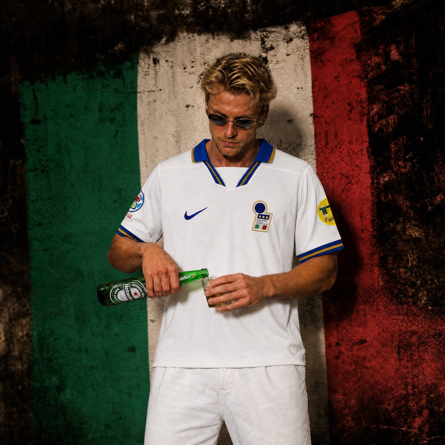 Maillot Baggio Italie Extérieur 1996 – vue 3