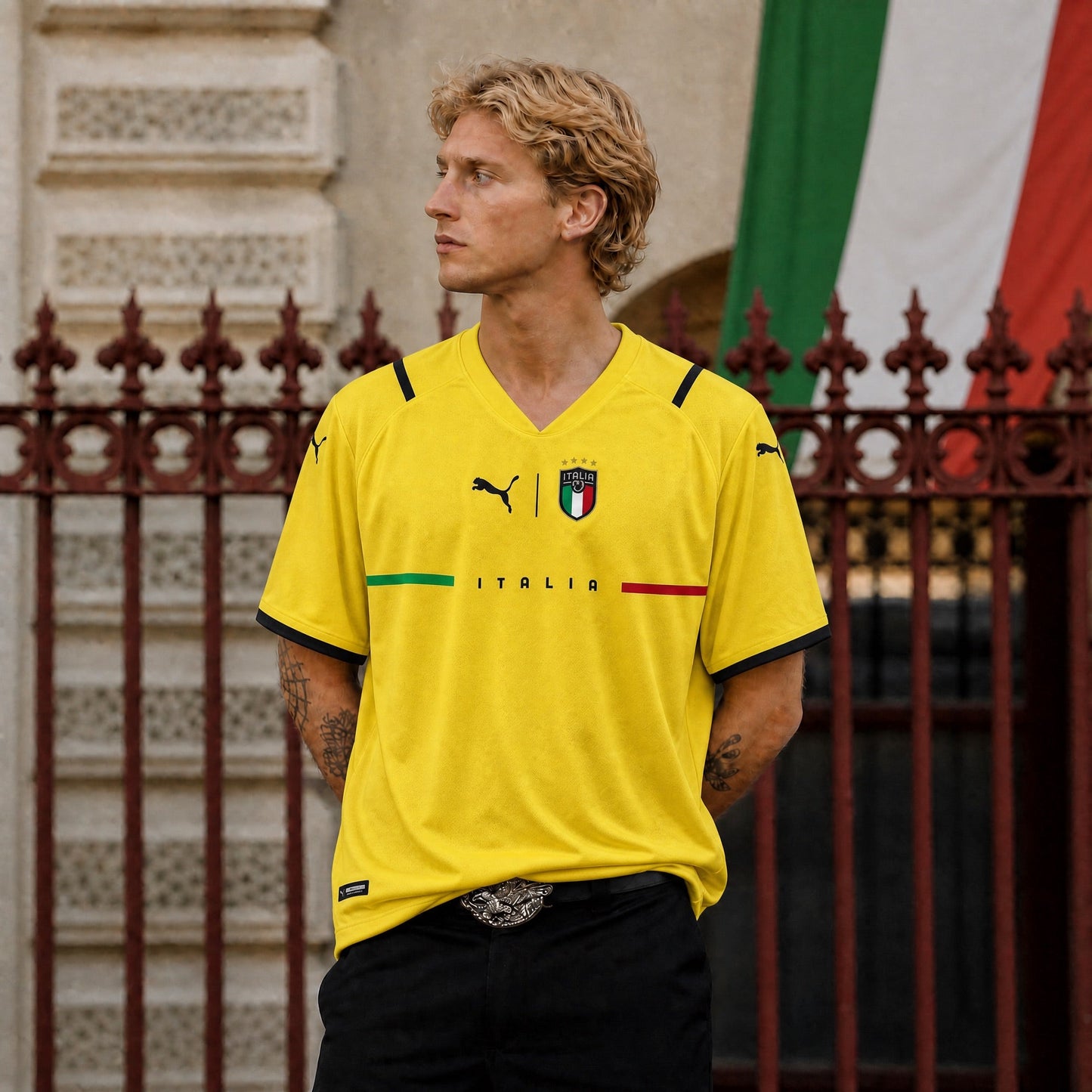 Italie Maillot Domicile 2020 Gardien Victoire Europei – vue 3