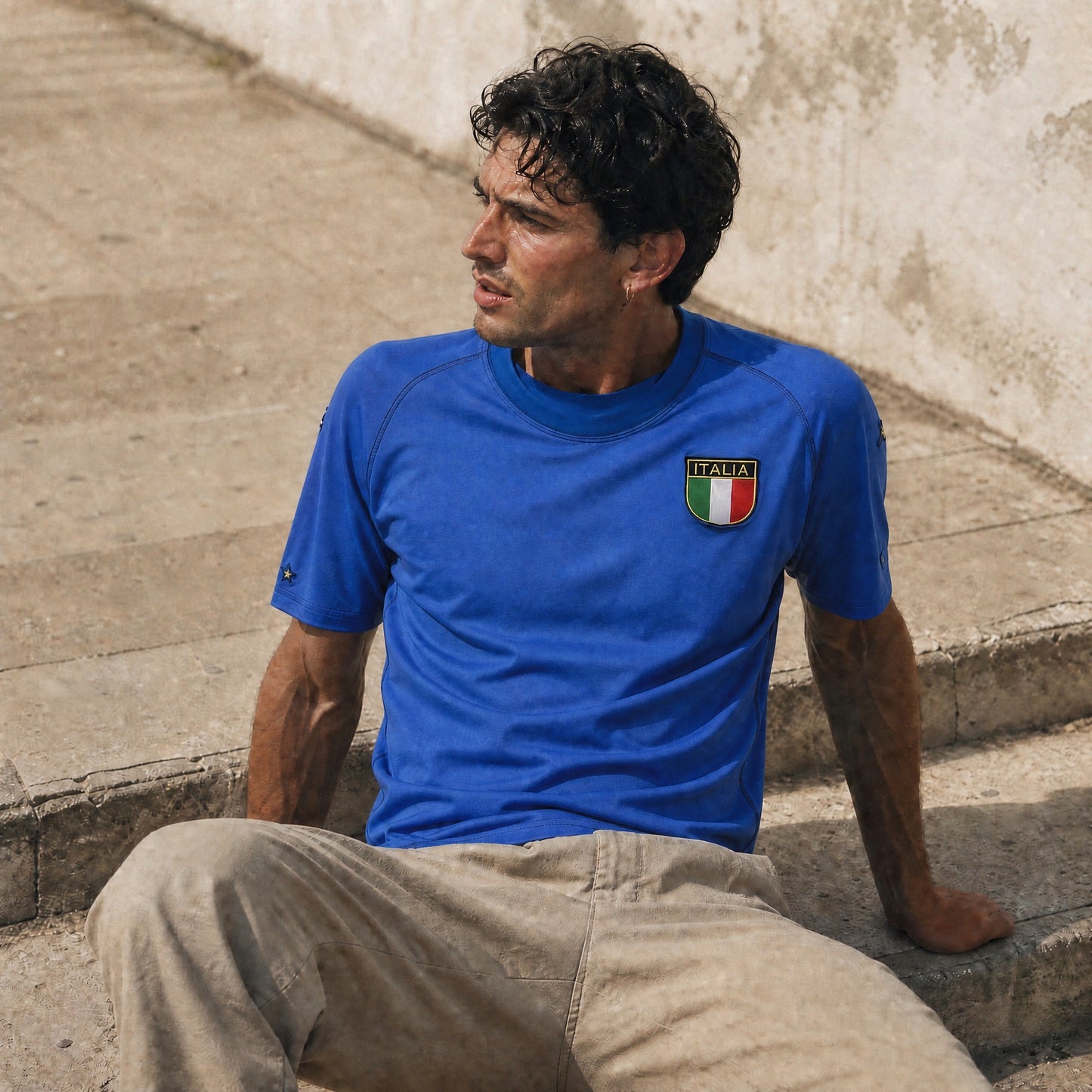 Italie Maillot Domicile Blue 2000/01 – vue 3