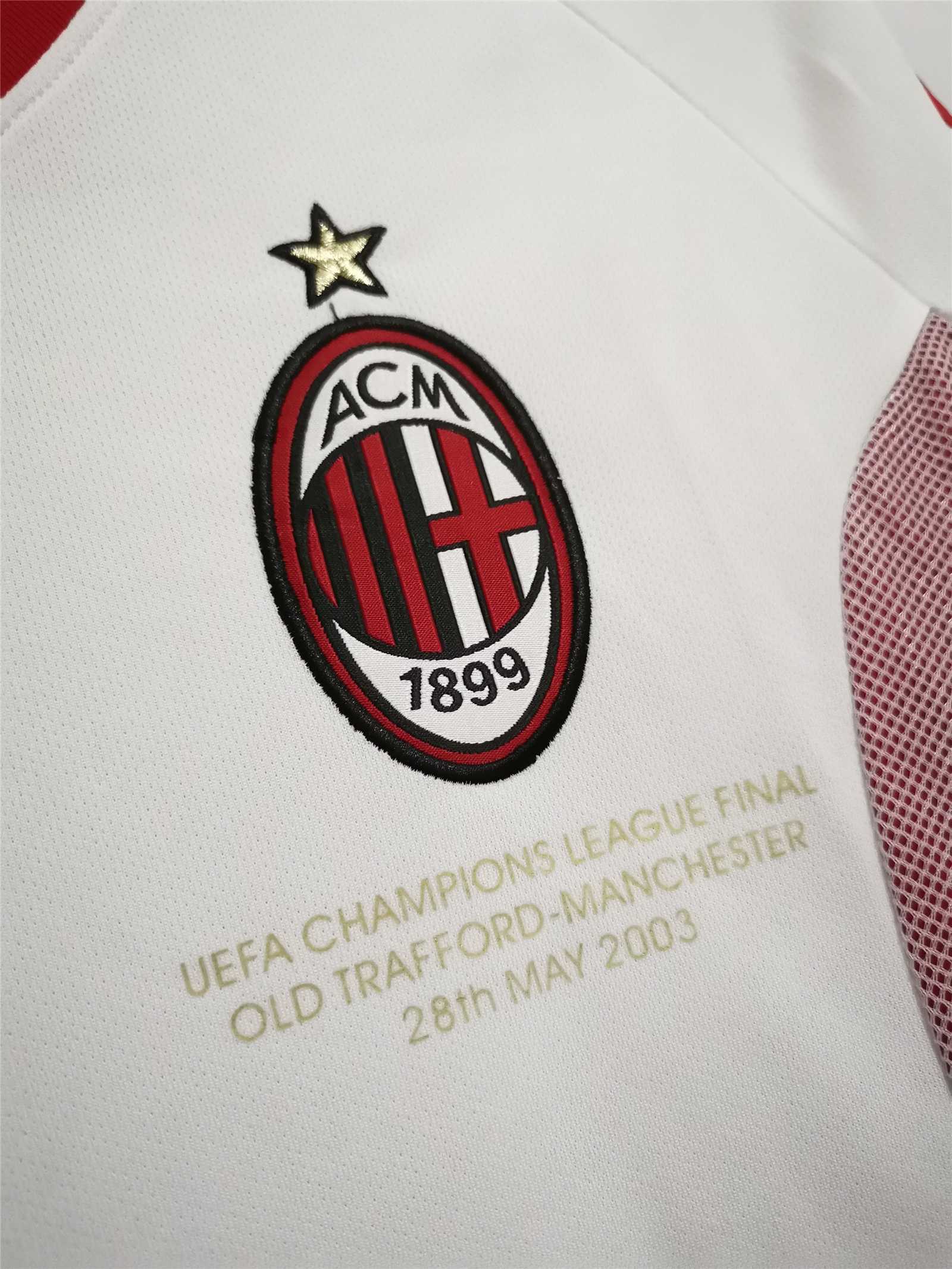 Milan Maillot Extérieur 2002/03 Finale LdC – vue 5