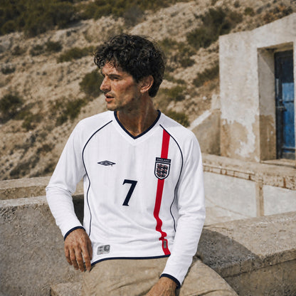 Angleterre Maillot Domicile Manches Longues 2002 – vue 3