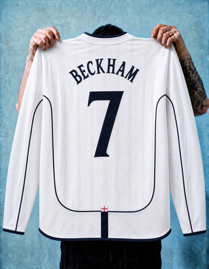 Angleterre Maillot Domicile Manches Longues 2002 – vue 4