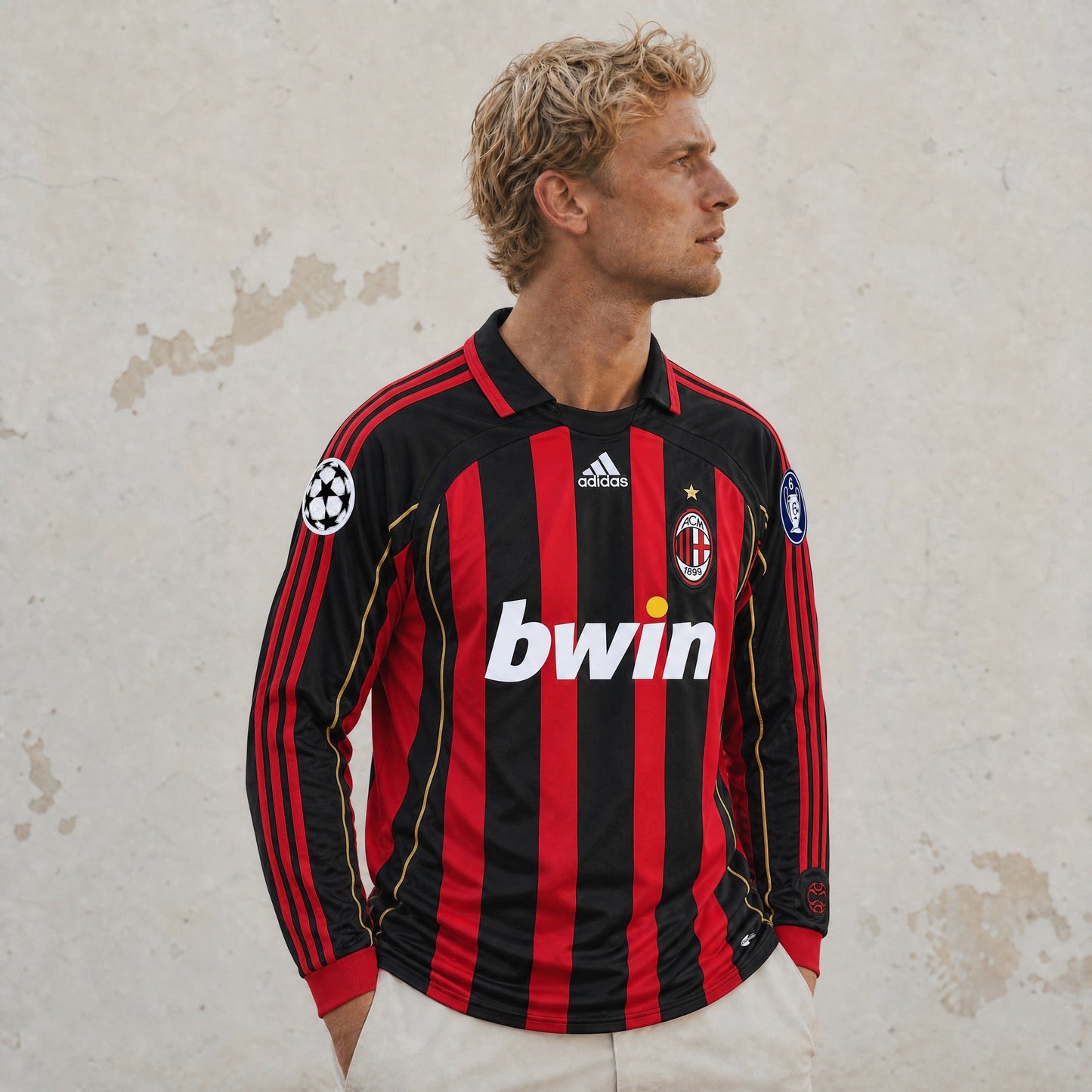 Milan Maillot Domicile Manches Longues 2006/07 – vue 3