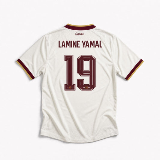 Maillot Lamine Yamal Espagne Extérieur 2026 Vainqueur Coupe du Monde (2 Stelle)