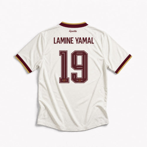 Maillot Lamine Yamal Espagne Extérieur 2026 Vainqueur Coupe du Monde (2 Stelle)