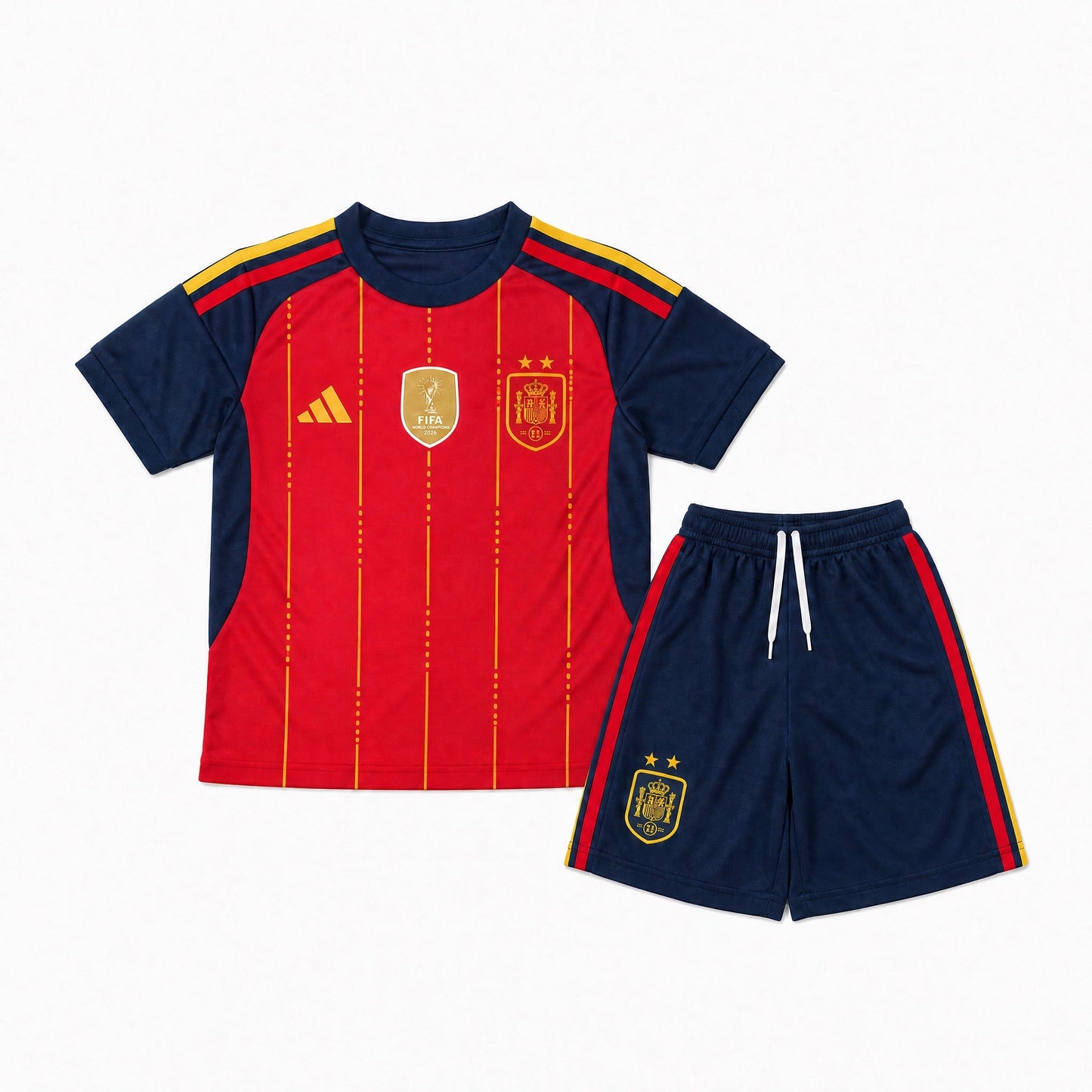 Espagne Kit Domicile 2026 Vainqueur Coupe du Monde (2 Stelle) - ENFANT