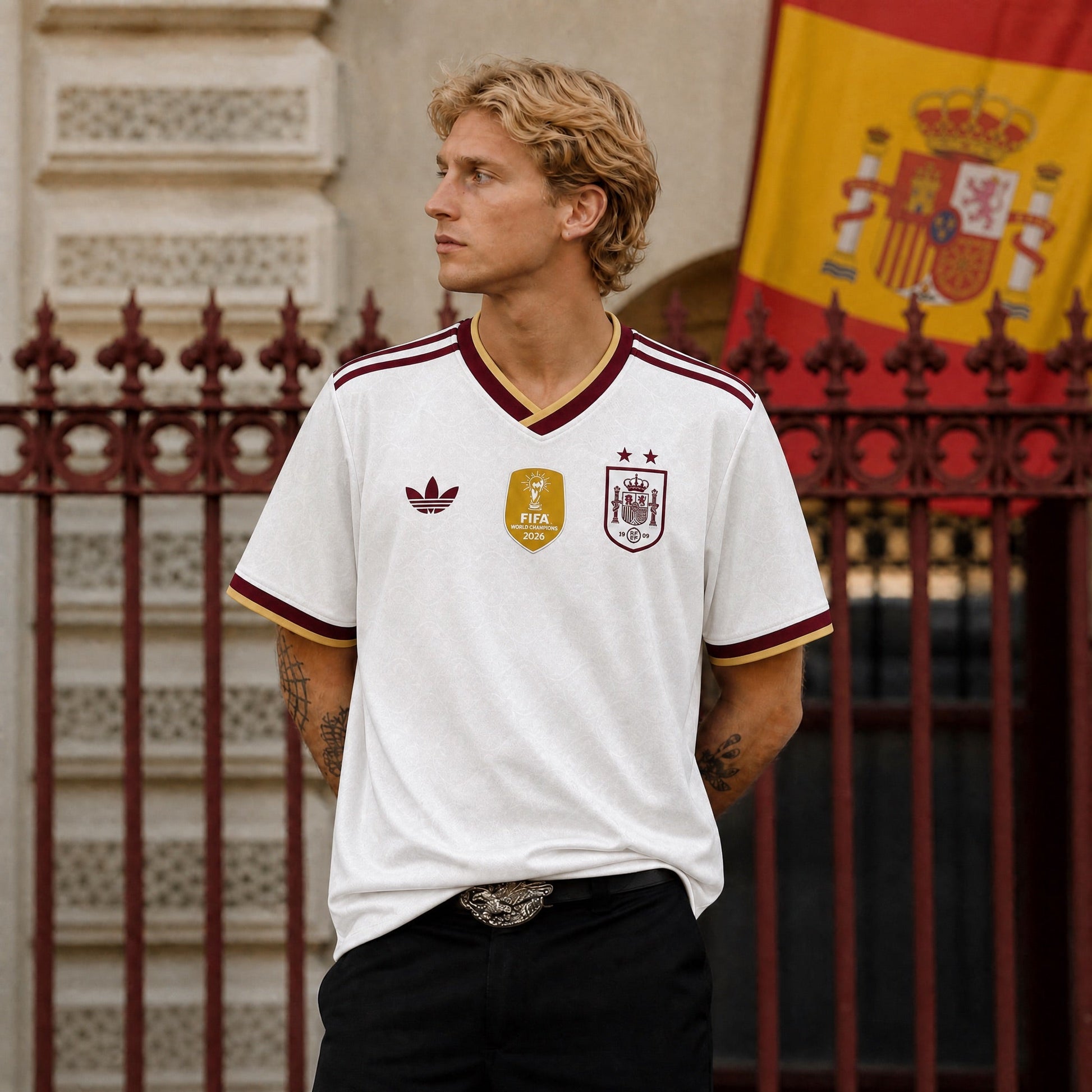 Espagne Maillot "CAMPEONES" Extérieur 2026 – vue 3