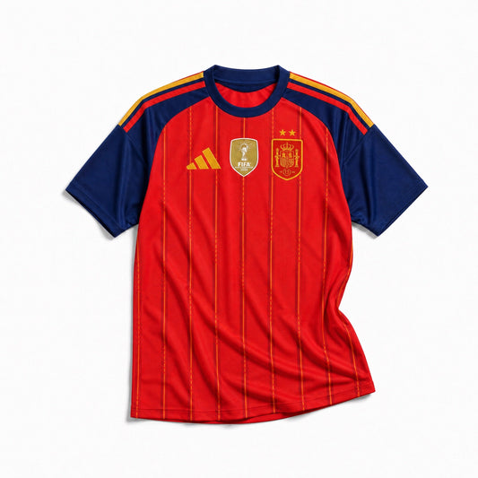 Espagne Maillot Domicile Victoire Coupe du Monde 2026 (2 Stelle)