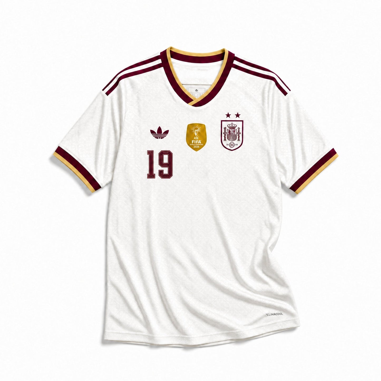 Maillot Lamine Yamal Espagne Extérieur 2026 Vainqueur Coupe du Monde (2 Stelle) – vue 2
