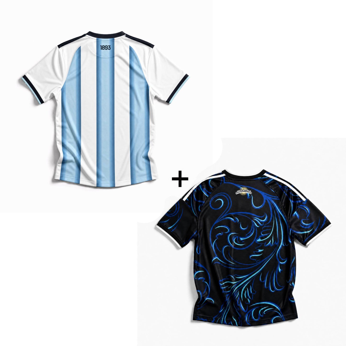 Argentine Maillot Domicile 2026 Coupe du Monde + Argentine Maillot Extérieur 2026 Coupe du Monde – vue 2