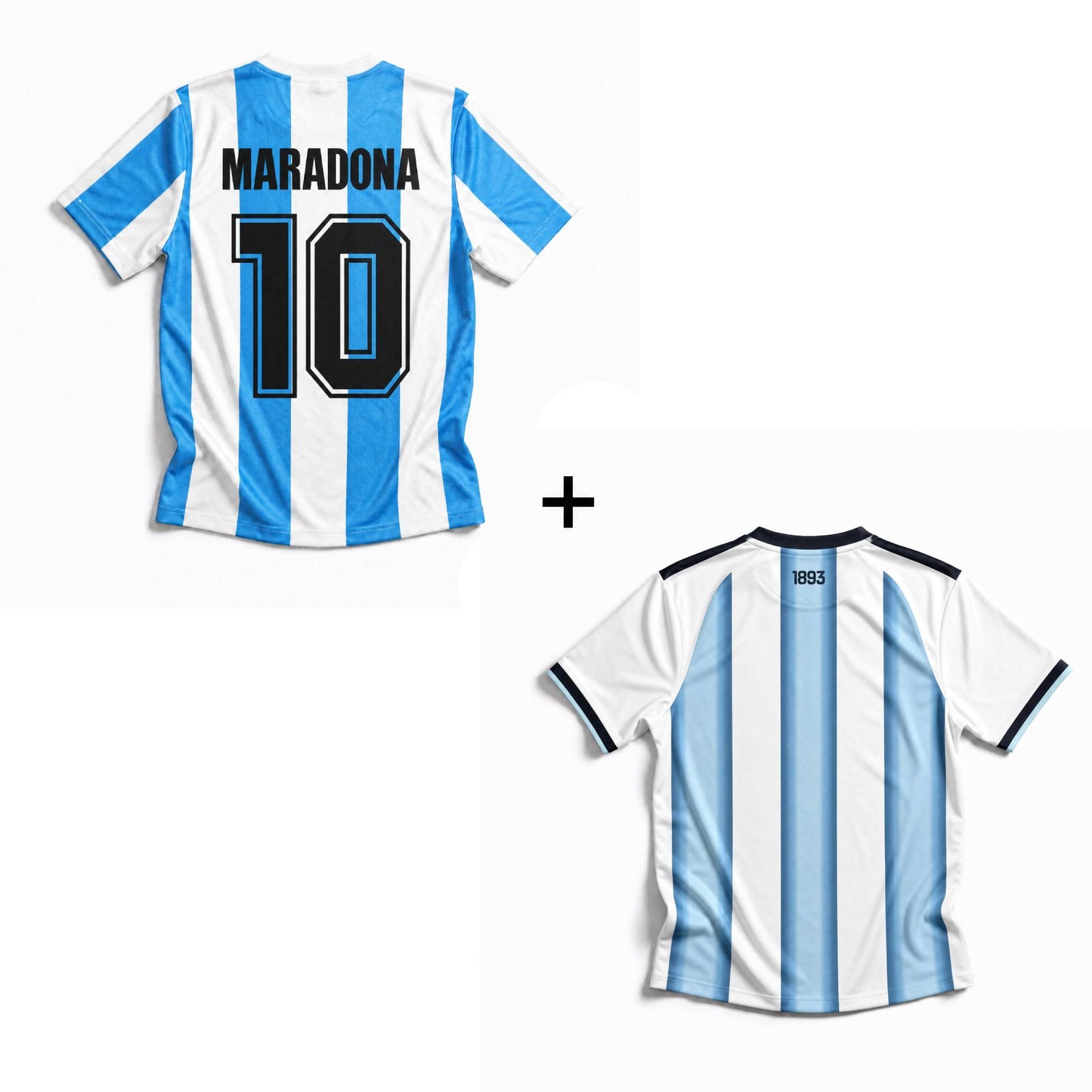 Maillot Maradona Argentine Domicile 1986 Victoire Coupe du Monde + Argentine Maillot Domicile 2026 Coupe du Monde – vue 2