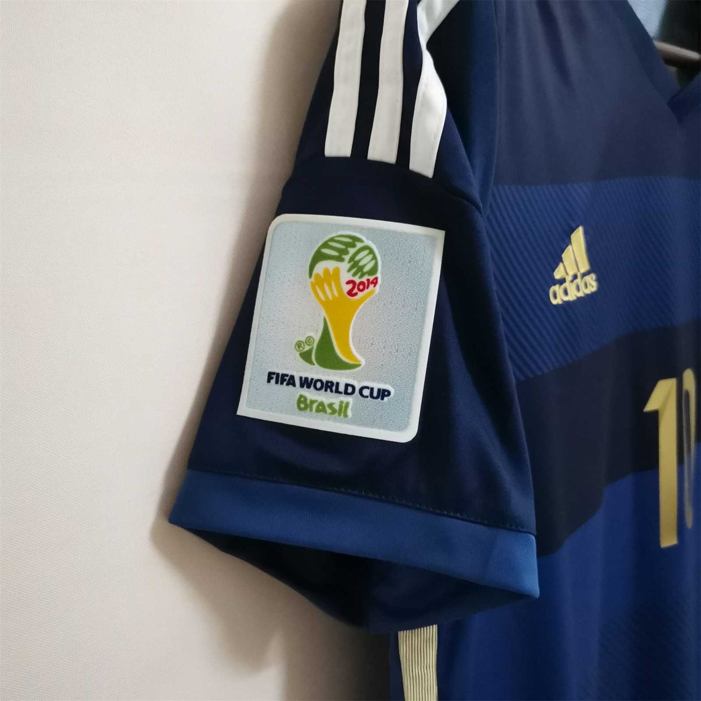 Maillot Messi Argentine Extérieur Coupe du Monde Final 2014 – vue 7