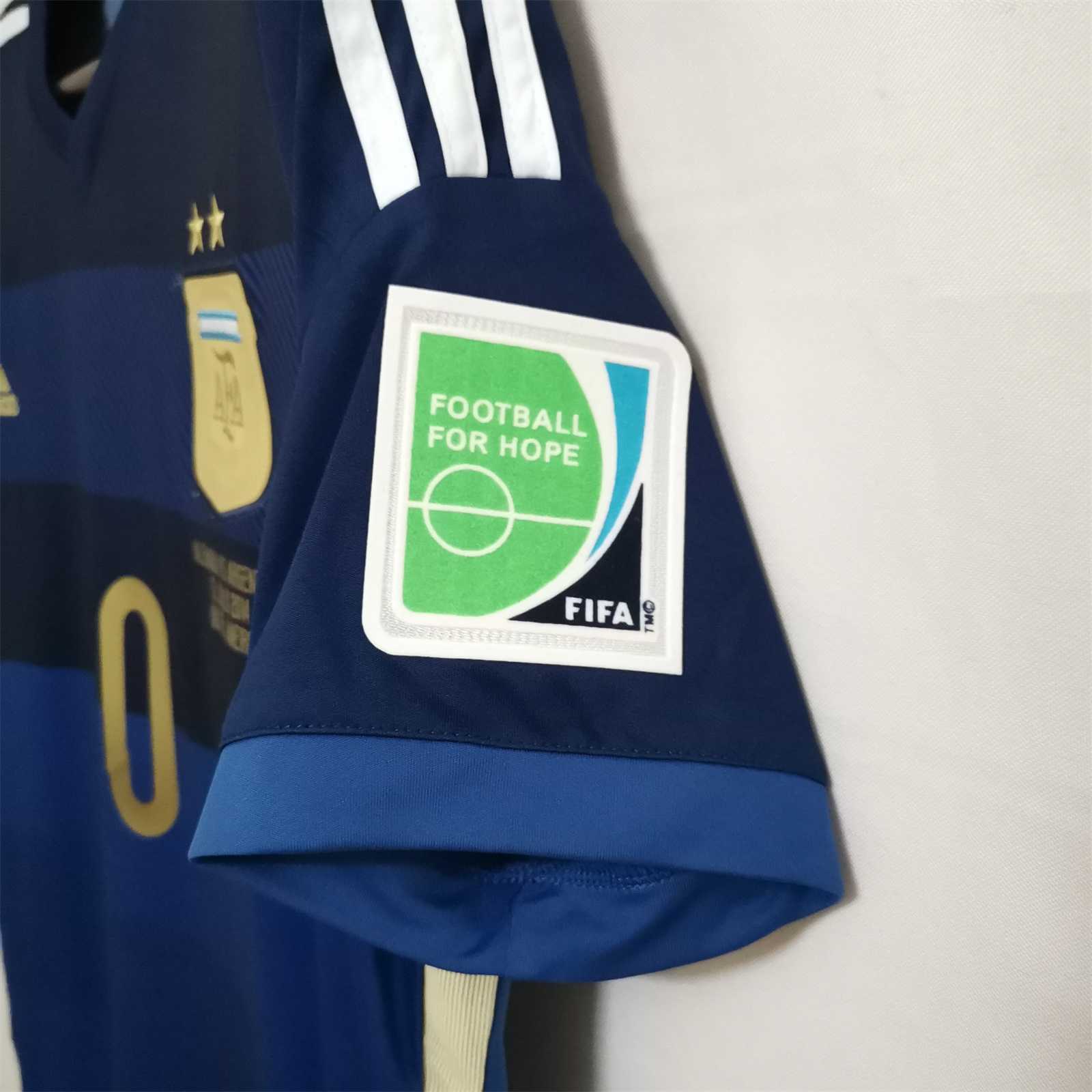 Maillot Messi Argentine Extérieur Coupe du Monde Final 2014 – vue 6