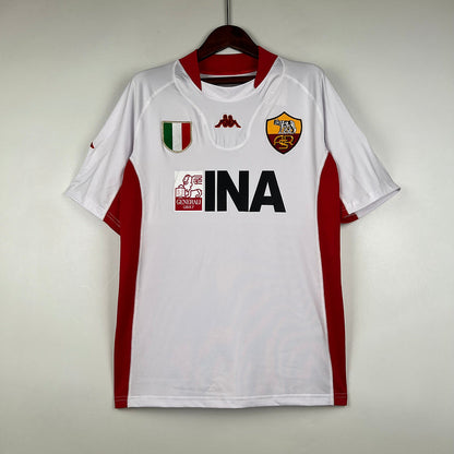 Roma Maillot Extérieur White 2001/02