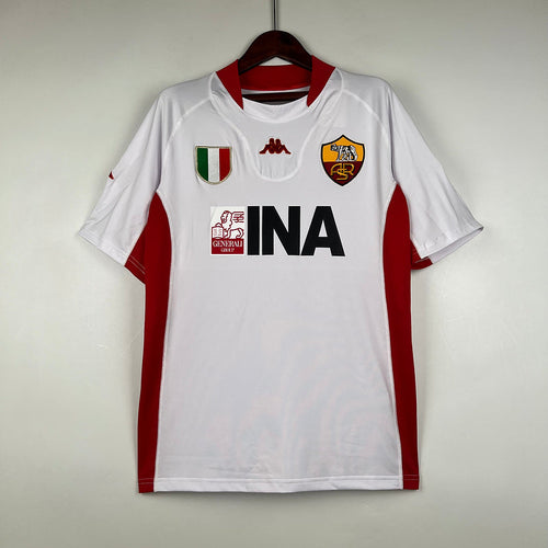 Roma Maillot Extérieur White 2001/02