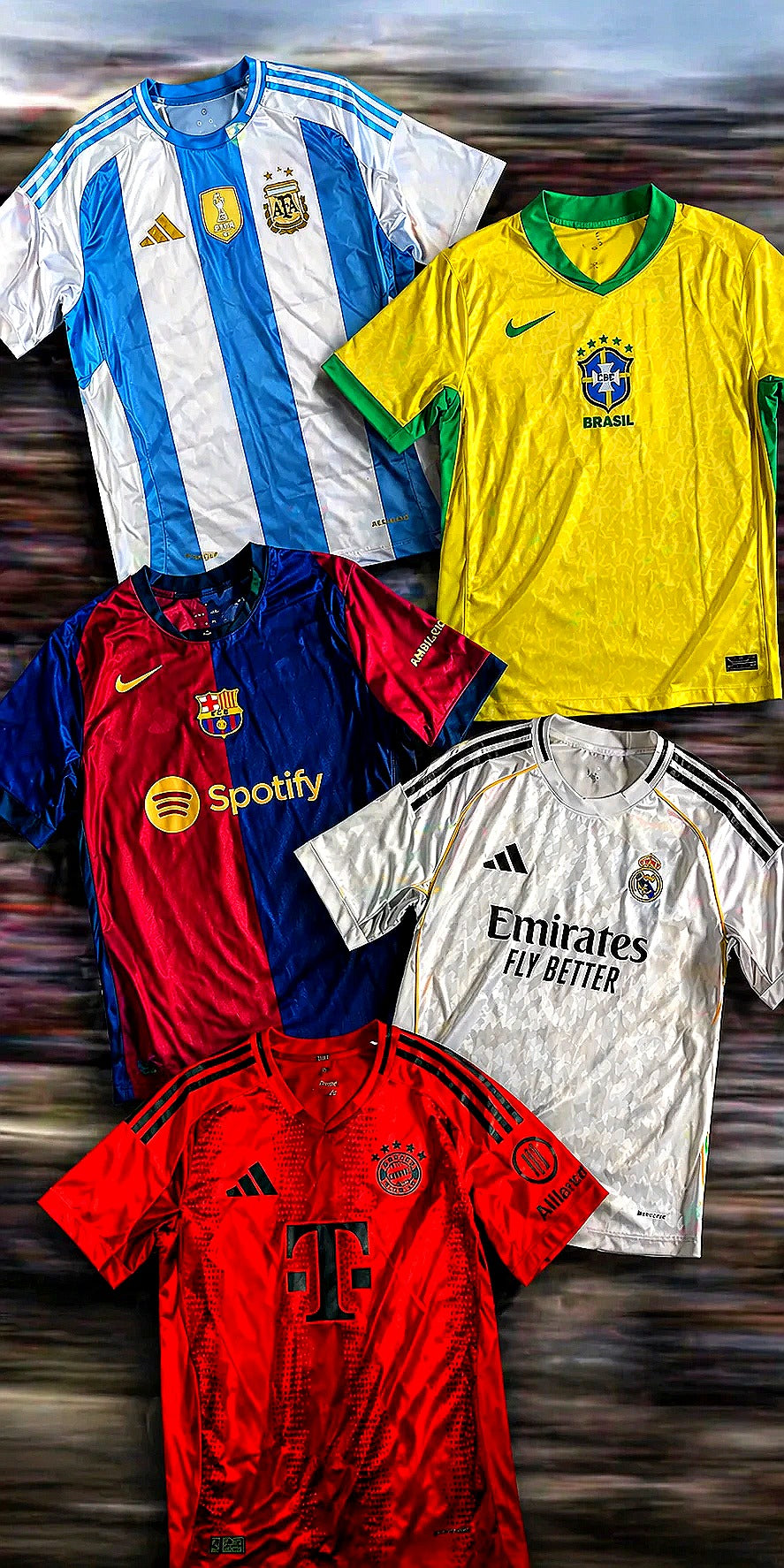 Eleven Retro - Argentine, Brésil, Barcelone, Real Madrid, Bayern