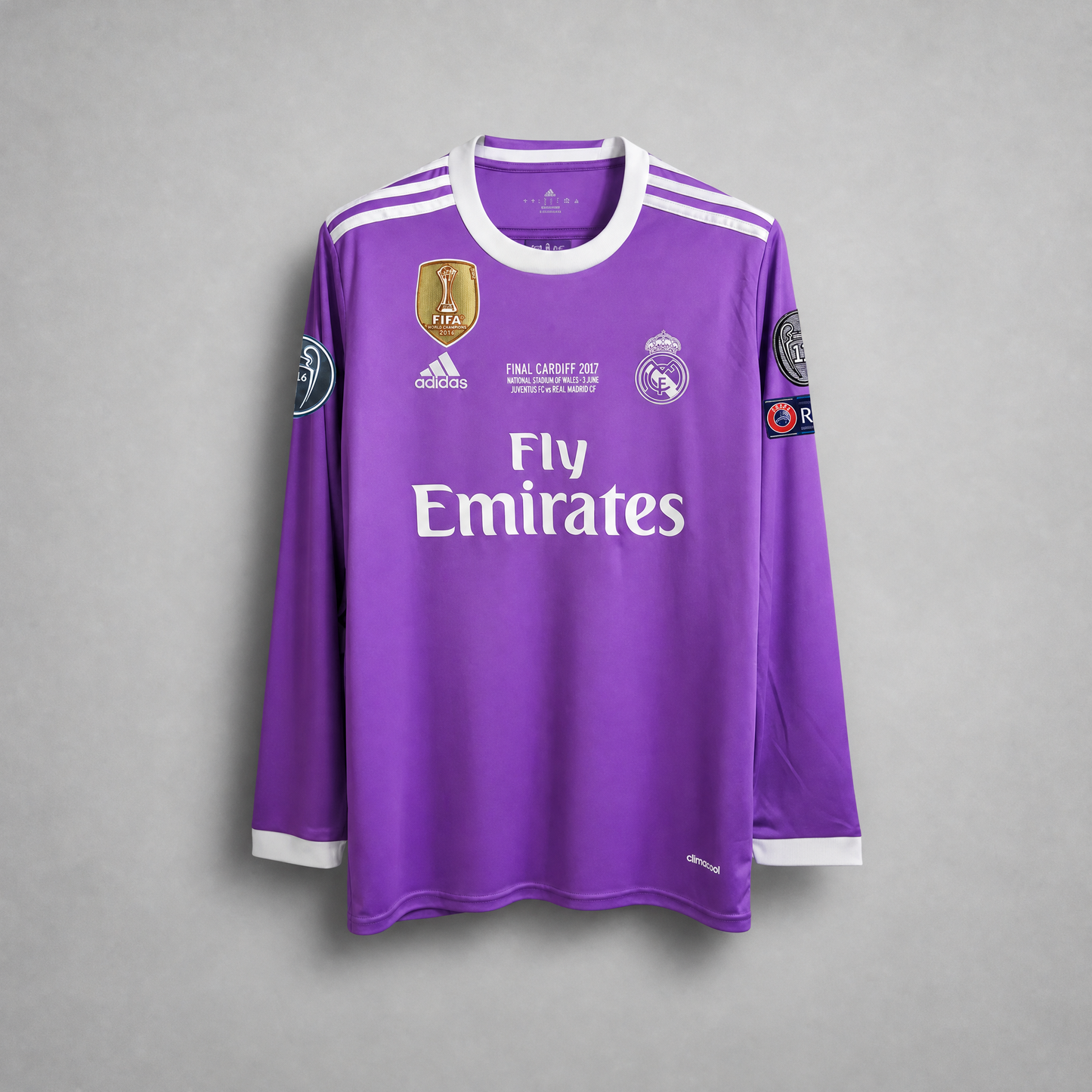 Maillot Cristiano Ronaldo CR7 Real Madrid Extérieur Manches Longues 2017 – vue 2