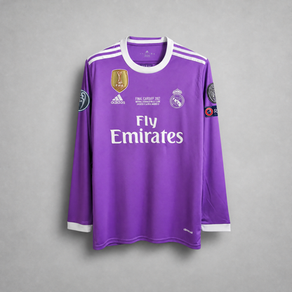 Maillot Cristiano Ronaldo CR7 Real Madrid Extérieur Manches Longues 2017 – vue 2