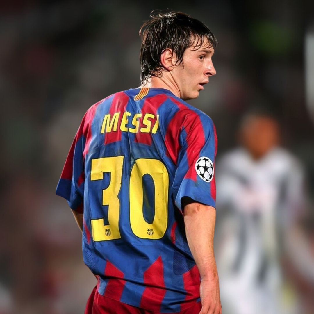 Maillot Messi Barcelone Domicile Champions League 2005/06 – vue 4